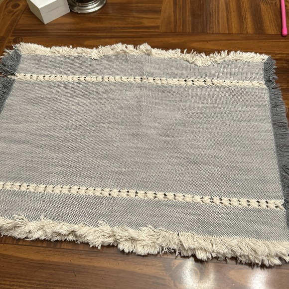 The Unbranded Brand Other - Lot 4 Table Placemats Gray & Ivory